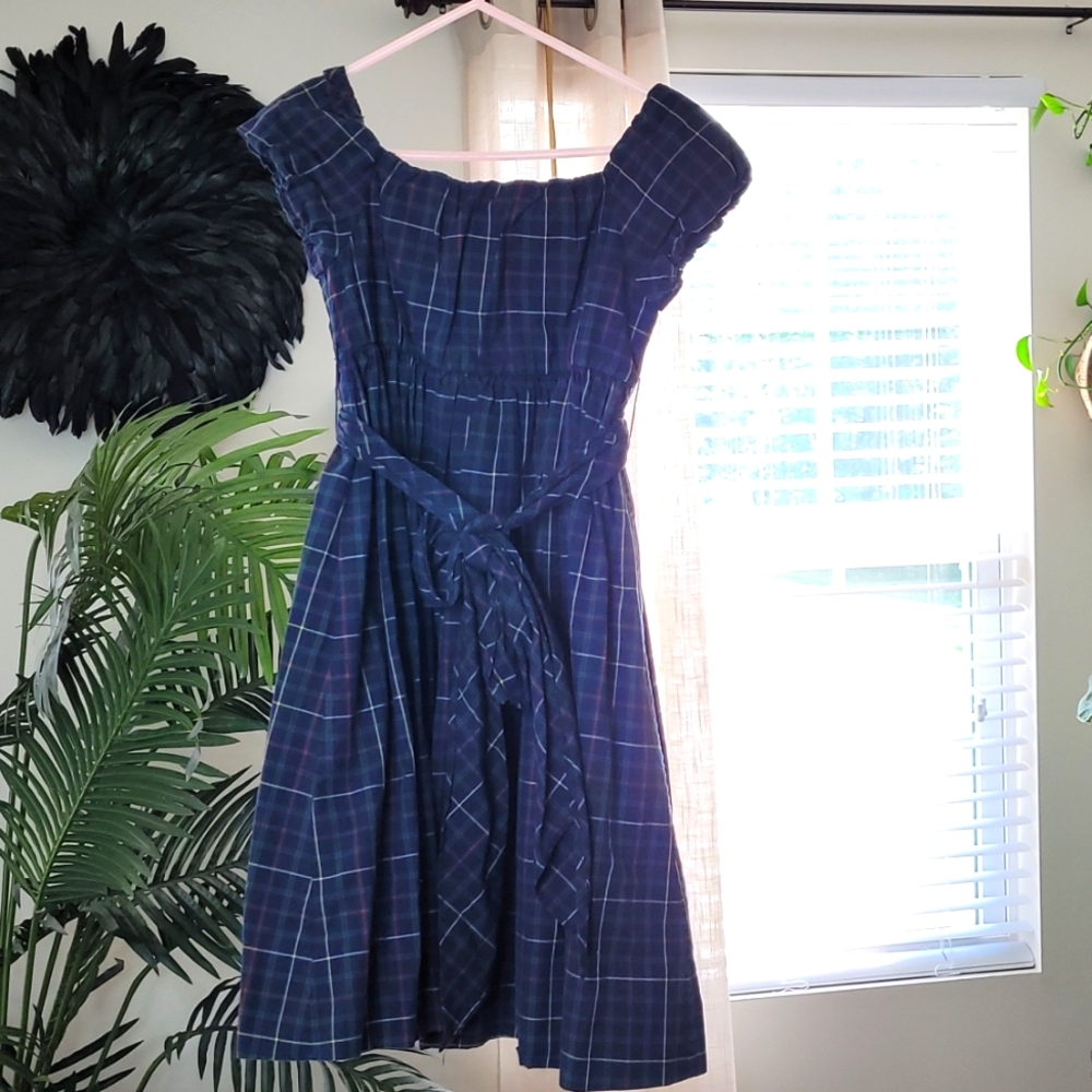Ralph Lauren Navy Plaid dress size 5
